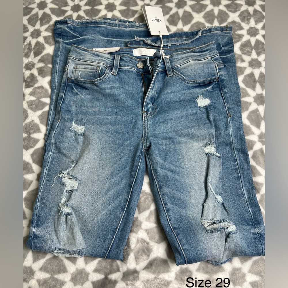 Vervet distressed Allison flare jeans